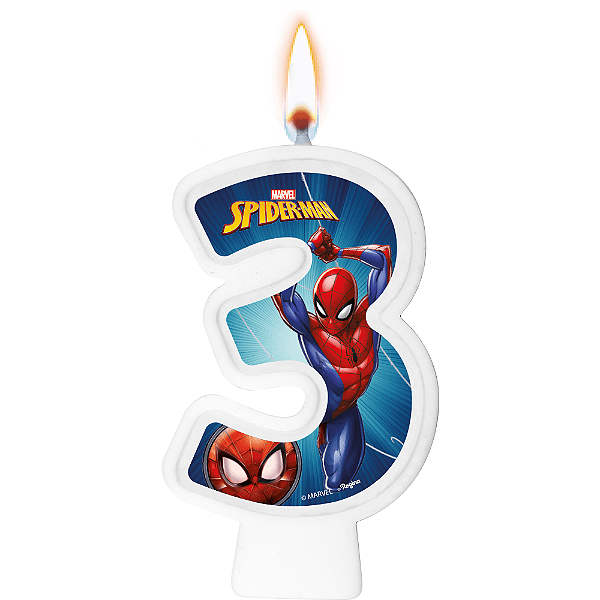 Vela Festa Homem Aranha Número 3