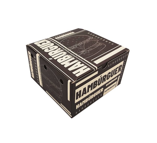 Caixa Embalagem Hambúrguer Gourmet - Black - 50 Un