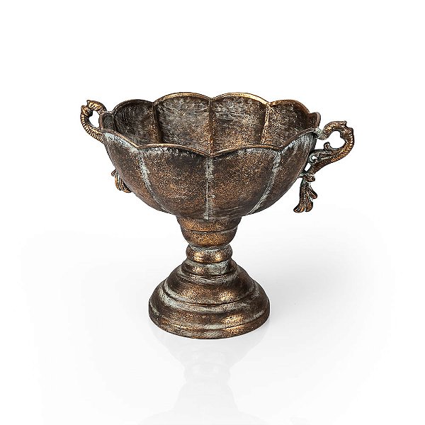 Ânfora Flor Metal Gold - P