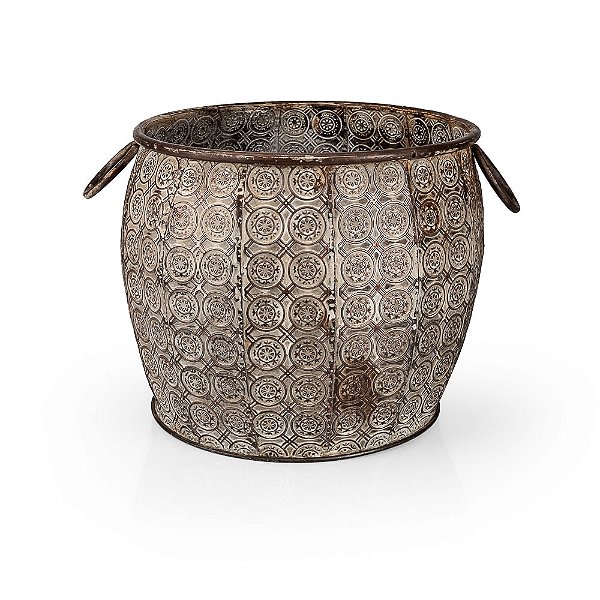 Cachepot Metal Karnak 34x34x28 - 3 Un