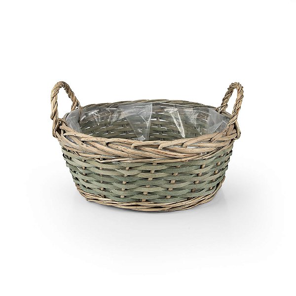 Cesto vime Redondo com Alça Taiti 35x35x15