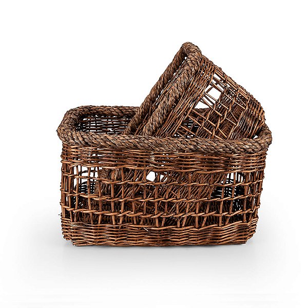 Cesto vime Retangular Kailua 55x44x30 - 2 Un