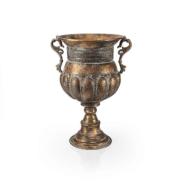 Vaso  Gomos Metal Alto Gold 36x29x52
