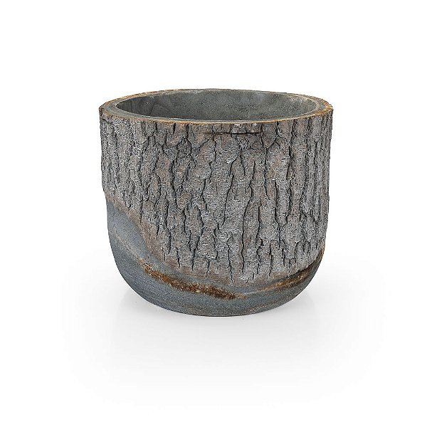 Cachepot Madeira Decorado Vesúvio 29x29x24