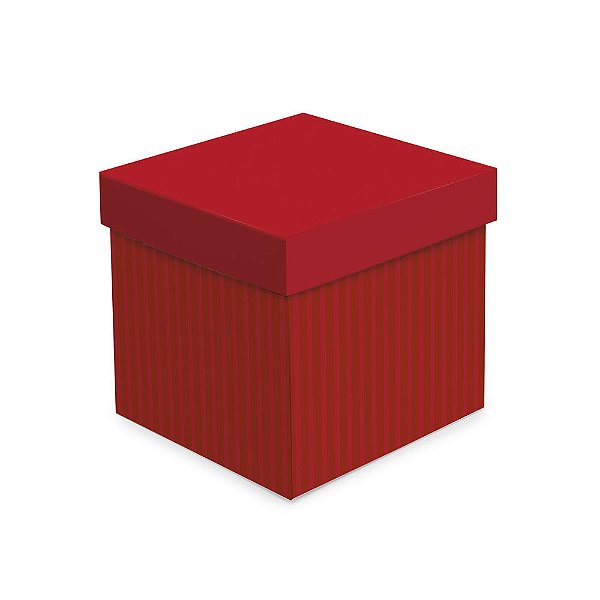 Caixa Cubo Vermelho com Relevo P - 10 Un