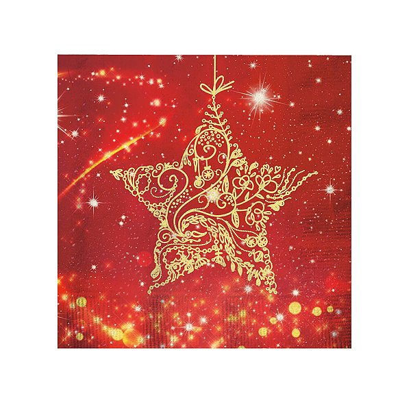 Guardanapo Estampado Estrela- 20 Folhas