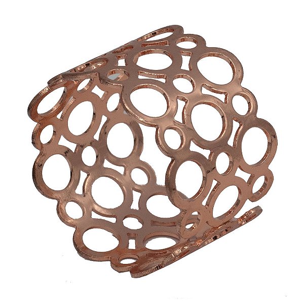 Anel Porta Guardanapo Rose Gold - 4 Un