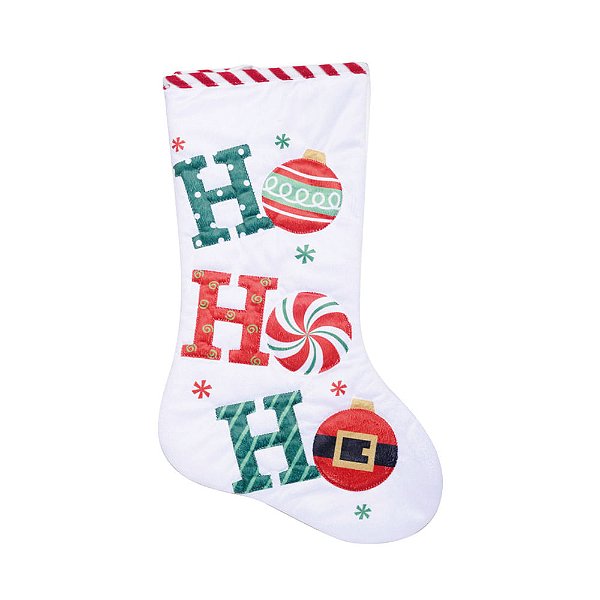 Bota Hohoho Branco e Vermelho 52,5cm