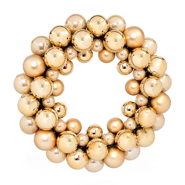 Guirlanda de Bolas Dourado 34cm