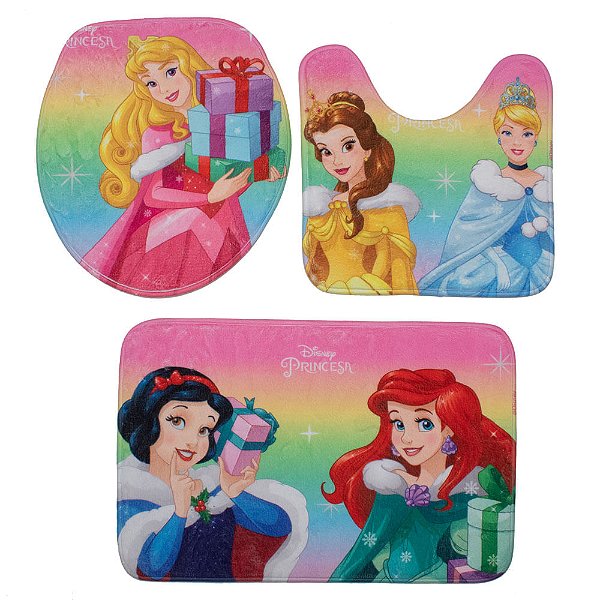 Kit Tapete para Banheiro Princesas - 3 Un