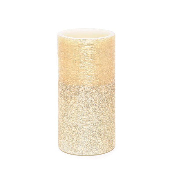 Vela Redonda com Led Ouro