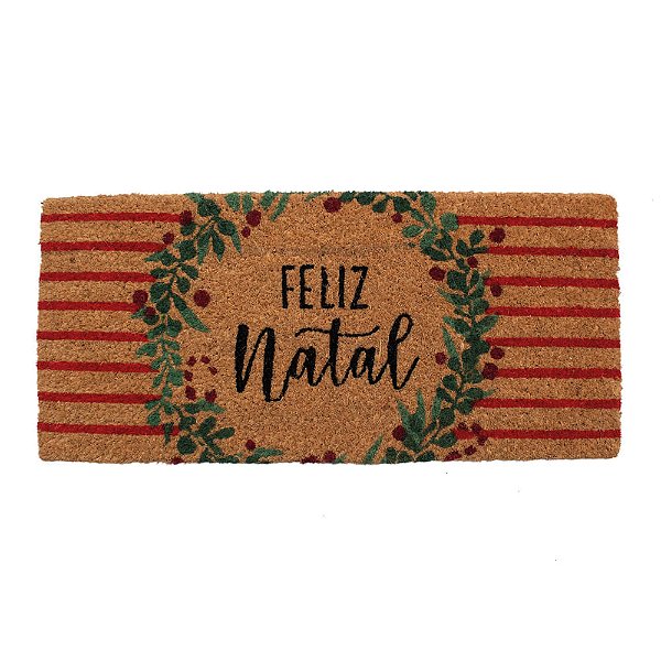 Capacho Feliz Natal Guirlanda Juta