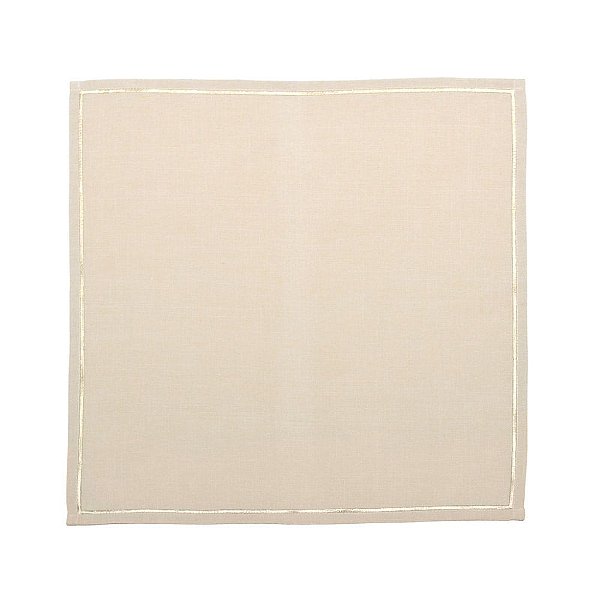 Guardanapo Bordado Bege e Dourado 45cm