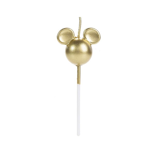 Vela Mickey 360 Dourada