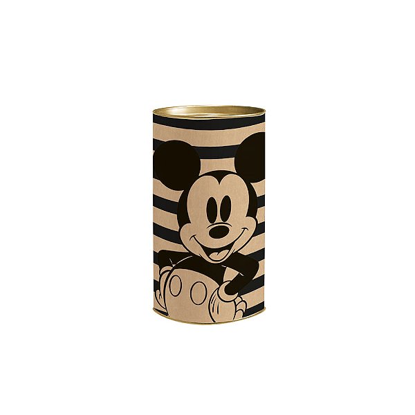 Lata para Presente Mickey Preto 24x10cm