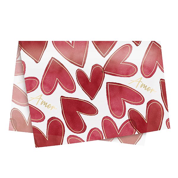 Papel Seda Lover Colorido 49x69 - 50 Un