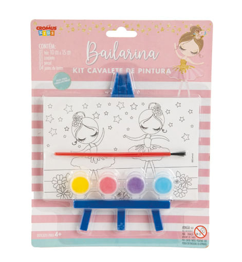 Lembrancinha Licenciada - Kit Cavalete para Pintura Ballet - 1 Un