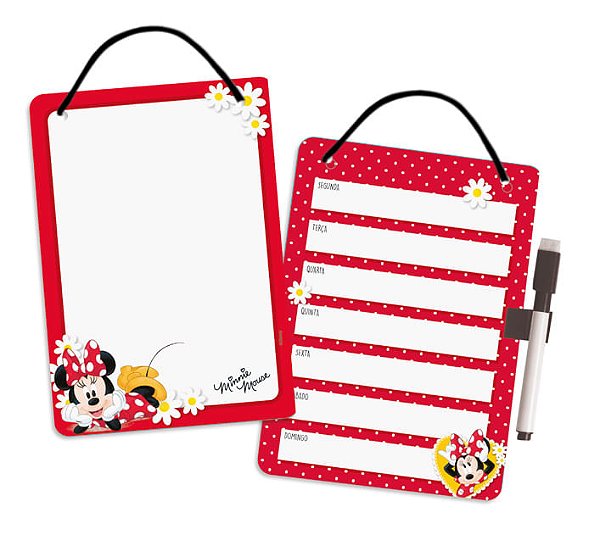 Lembrancinha - Lousa com Canetinha Minnie - 1 Un