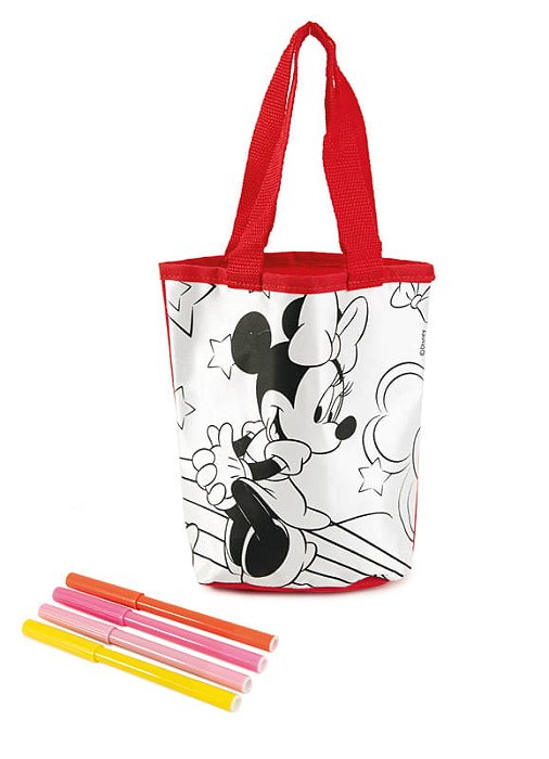 Lembrancinha - Bolsa Grande com Alça Minnie Branco - 1 Un