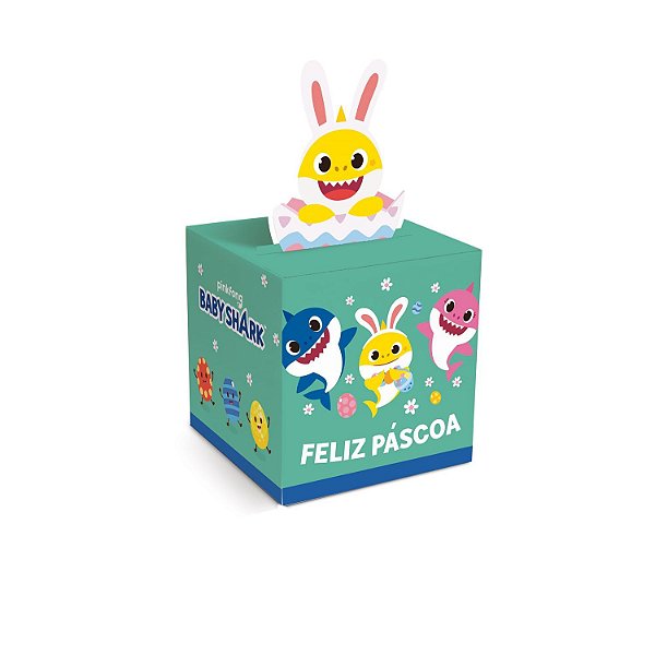 Caixa Pop Up Baby Shark Coelhos P 7x7x7cm - 10 Un