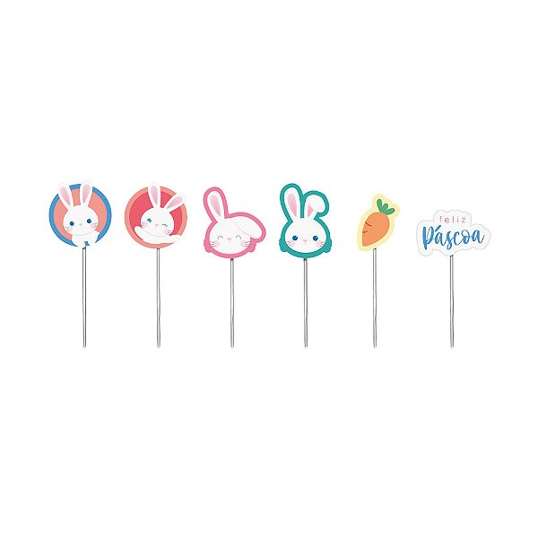 Pick Decorativo Os Coelhinhos - 12 Un