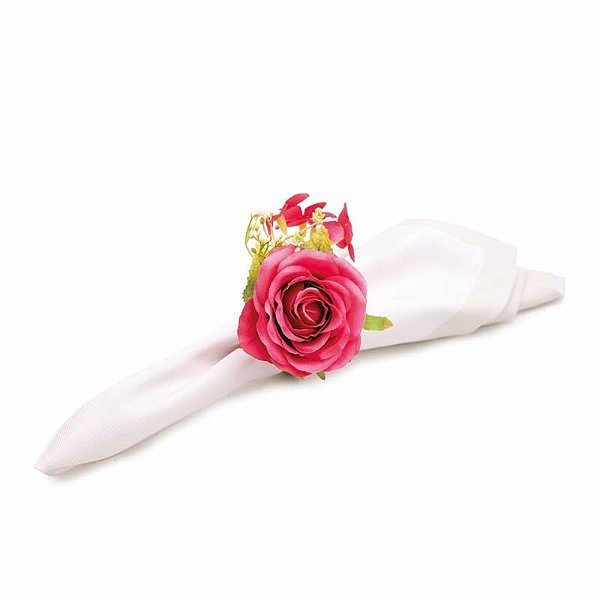 Porta Guardanapo Hortênsias e Rosaa Pnk e Verde 10x10x7 - 4 Un