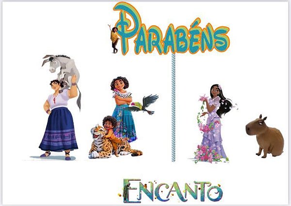 Festa Encanto - Topo de Bolo