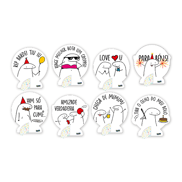 Decoração de Mesa Flork Meme - 8 Un