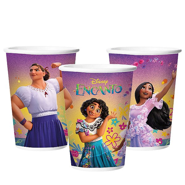Copo de Papel 180ml Encanto - 12 Un