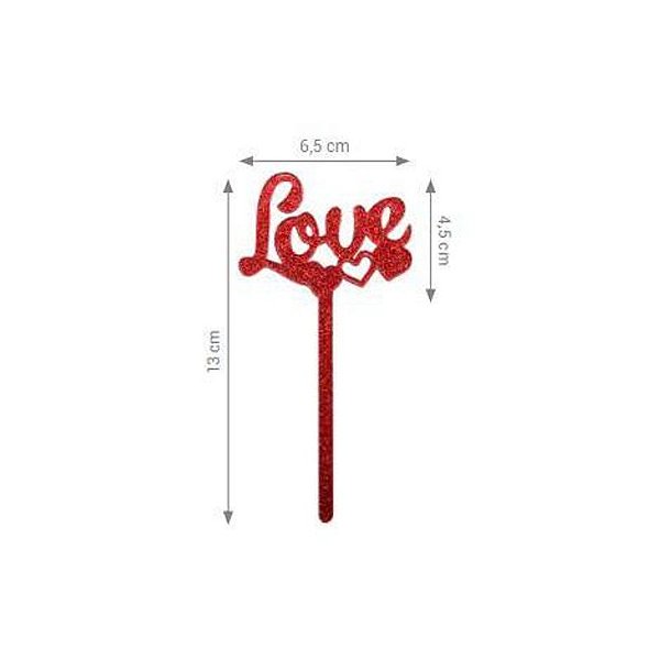 Topo Médio Love Vermelho - HA354