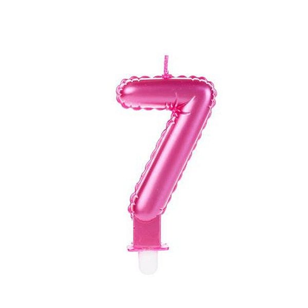 Vela Balão Rosa Número 7 - VOR07