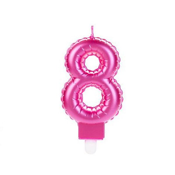 Vela Balão Rosa Número 8 - VOR08