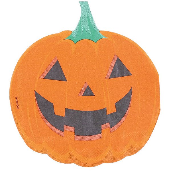 Guardanapo Abobora Happy Halloween 32,5x32,5cm - 20 Un