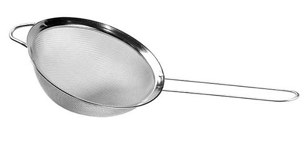 Peneira Trama Fina Aço Inox 33X15X6cm - Cromus Allonsy