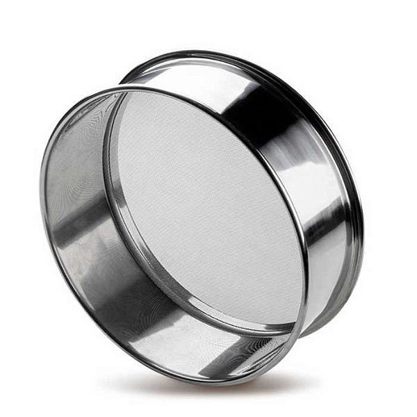 Peneira Trama Fina Aço Inox 20X20X7cm - Cromus Allonsy