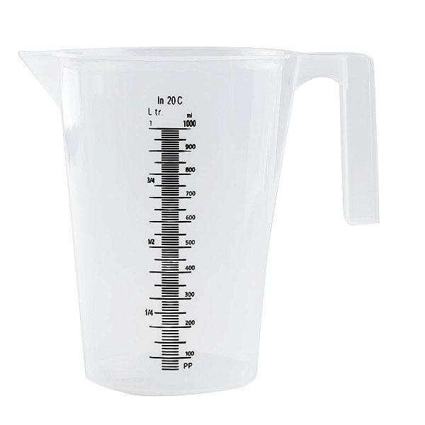 Medidor Copo Sem Tampa Plástico 1 Litro - Cromus Allonsy