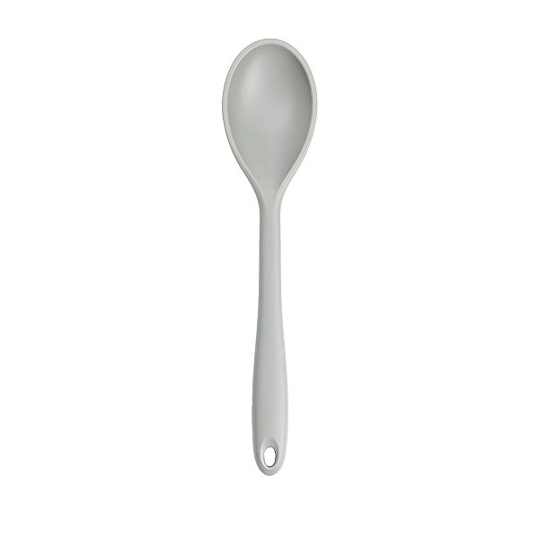 Colher Silicone 28cm Cabo com Fio de Ferro Cinza - Cromus Allonsy