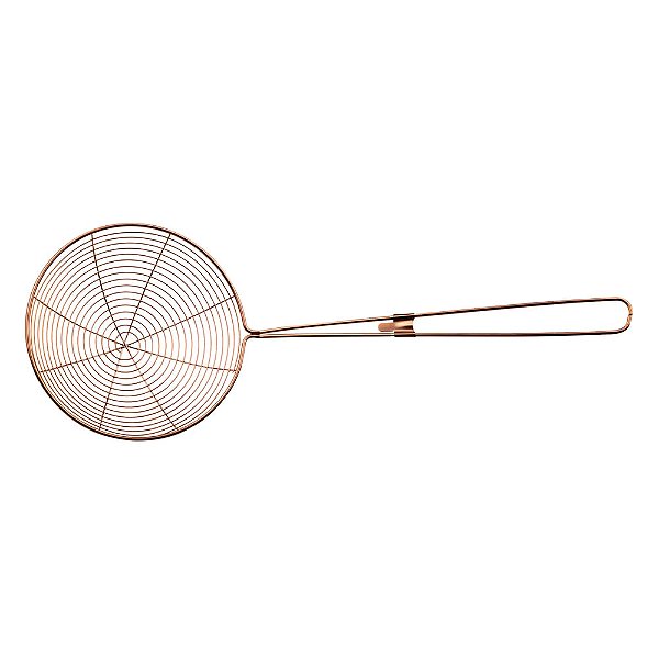 Escumadeira para Fritura 36,5X13,5X1,5cm - Aço Inox Rose Gold - Cromus Allonsy