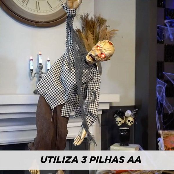 Zumbi Aprisionado de Halloween com Luz, Som e Movimento 1,31 Metros - 1 Un
