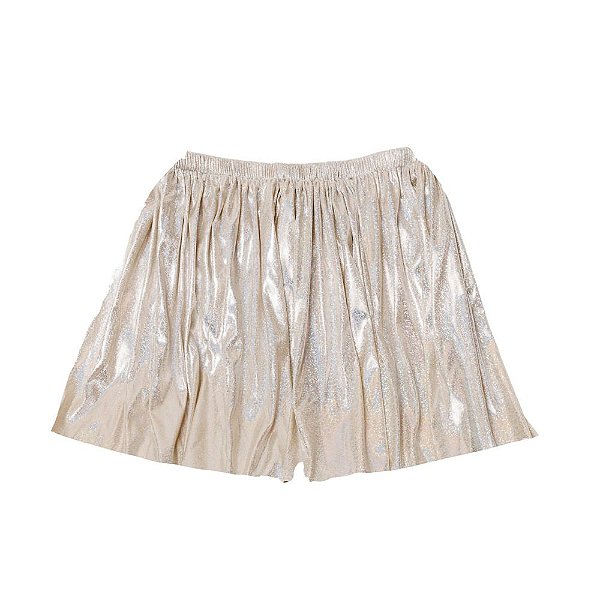 Short Prata Perolado Adulto