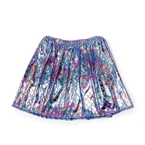 Saia de Tecido Escamas Multicolor Infantil