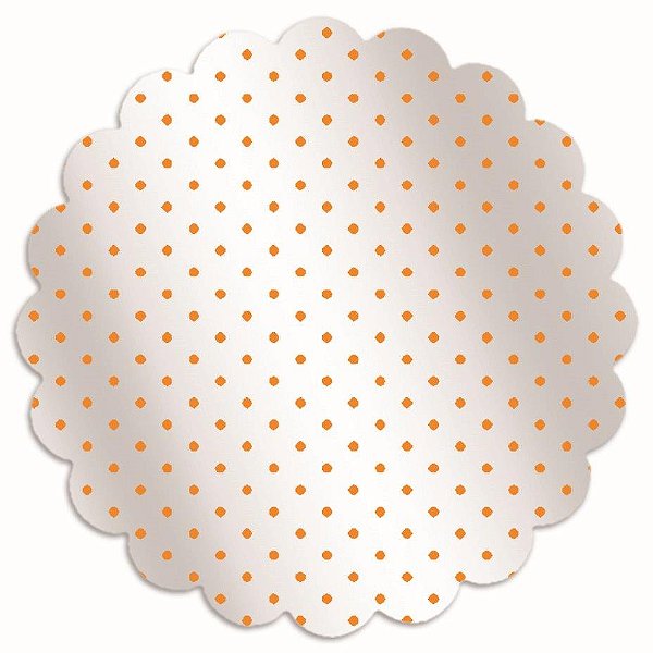 Fundo para Bandeja Poá Laranja 7cm - 100 Un