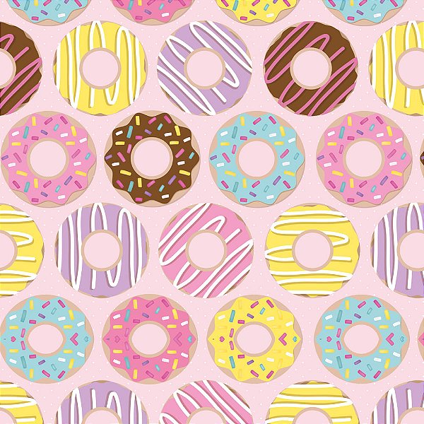 Saco Perolado 30X44 Donuts - 50 Un