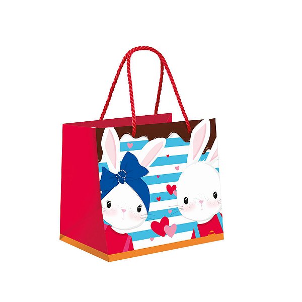 Sacola Premium Brilho Páscoa Apaixonado 22X16,5X20