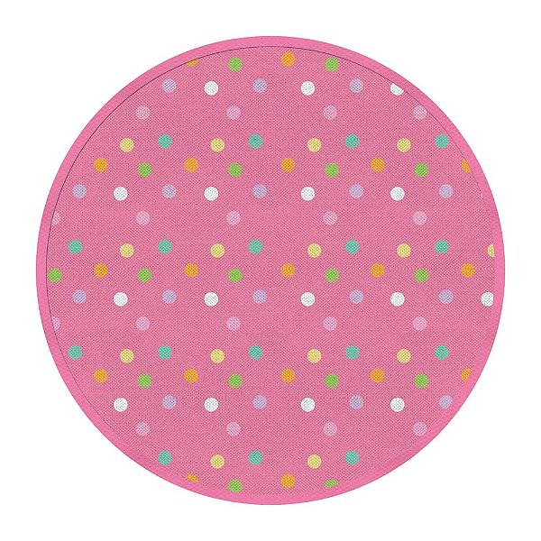 Tecido Redondo Alegria Rosa 70cm - 10 Un