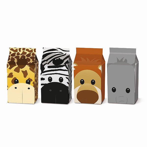 Caixa Leiteira Safari Sortido 7,5X5,5X13,5 - 8 Un