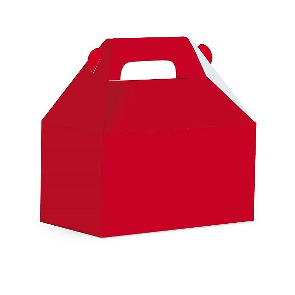 Caixa Maleta Kids Liso Vermelho G 15X10X15 - 10 Un