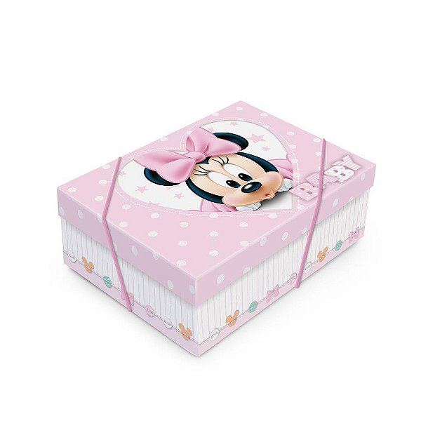 Caixa Retangular com Tampa Minnie Baby M 35X25X11