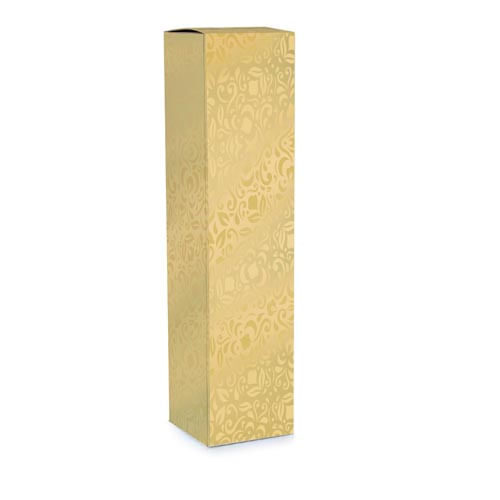 Caixa Vinho Relevo Ouro 8X8X33