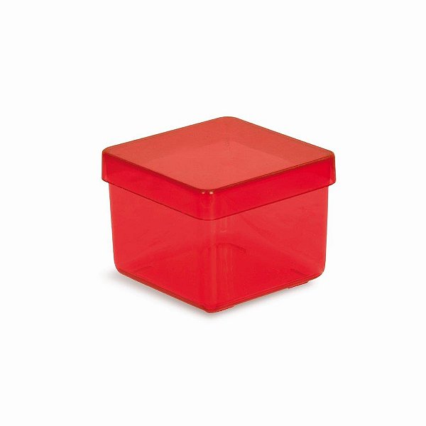 Caixinha de Acrilico Vermelho 4,5X4,5X4 - 8 Un